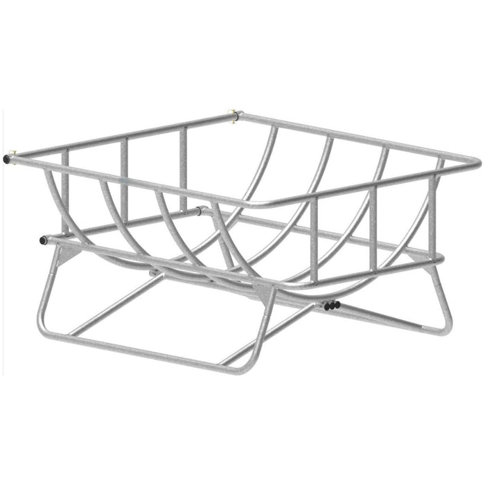 Round Hay Bale Feeder 85" x 79", Silver Round Bale Feeder