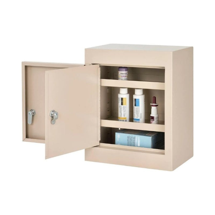 Narcotics Cabinet 12"W x 8"D x 15"H, Double Lock & Double Door, Fully Assembled
