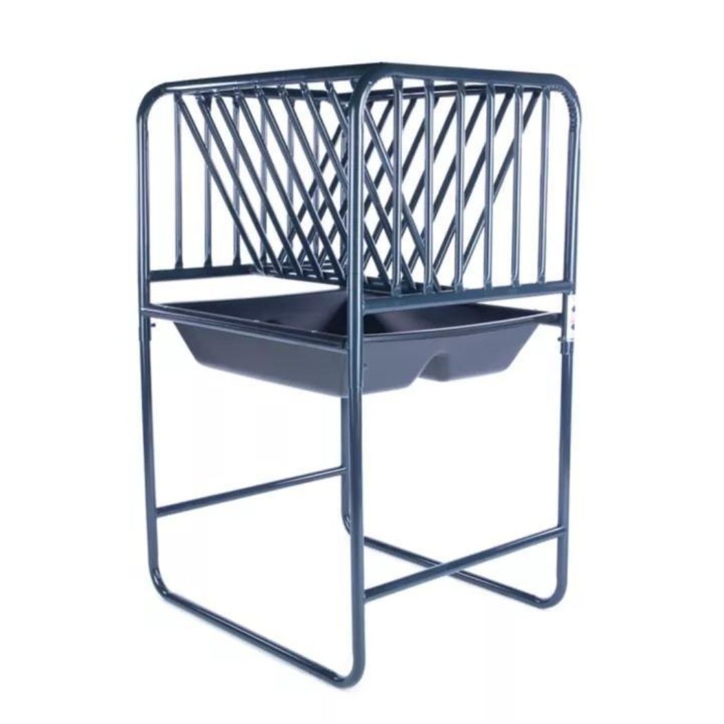 Steel Hay and Grain Feeder, 50"-71" Height Adjustable, 3-4 Flakes