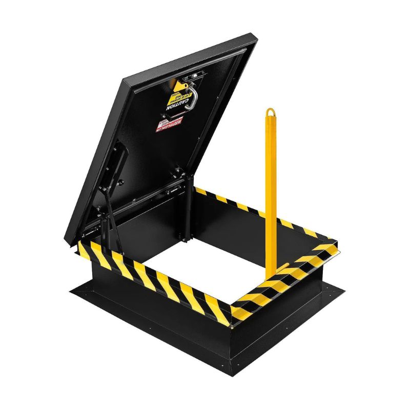 Ladder Safety Post for Roof Hatches in All Sizes, Powder Coated Steel ...