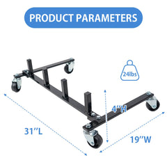 Holzoffer Car Dolly Rack, Jack Stands Cart Storage Rack