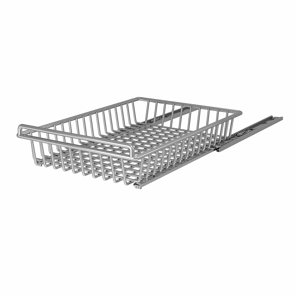 Holzoffer Steel Wire Under Shelf Wide Storage Basket, Front Dip Sliding Drawer, Hanging Add-On Organizer Rack w/Label Area for Kitchen