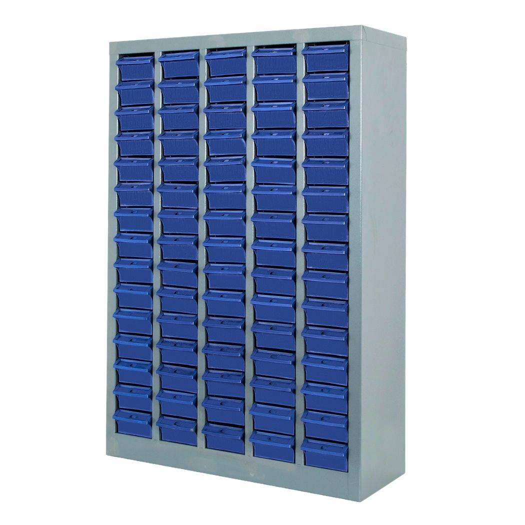 75 Bin Drawer Storage Cabinet, 23.3"W x 8.5"D x 34.5"H, Steel Parts Organizer for Nuts, Bolts, Screws & Small Components