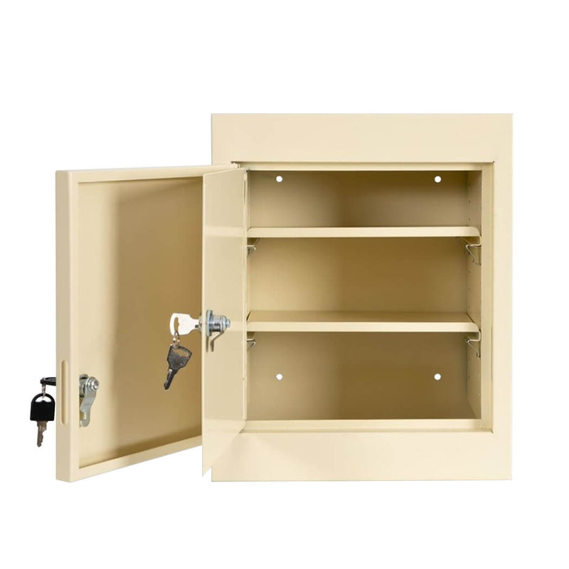 Narcotics Cabinet 12"W x 8"D x 15"H, Double Lock & Double Door, Fully Assembled