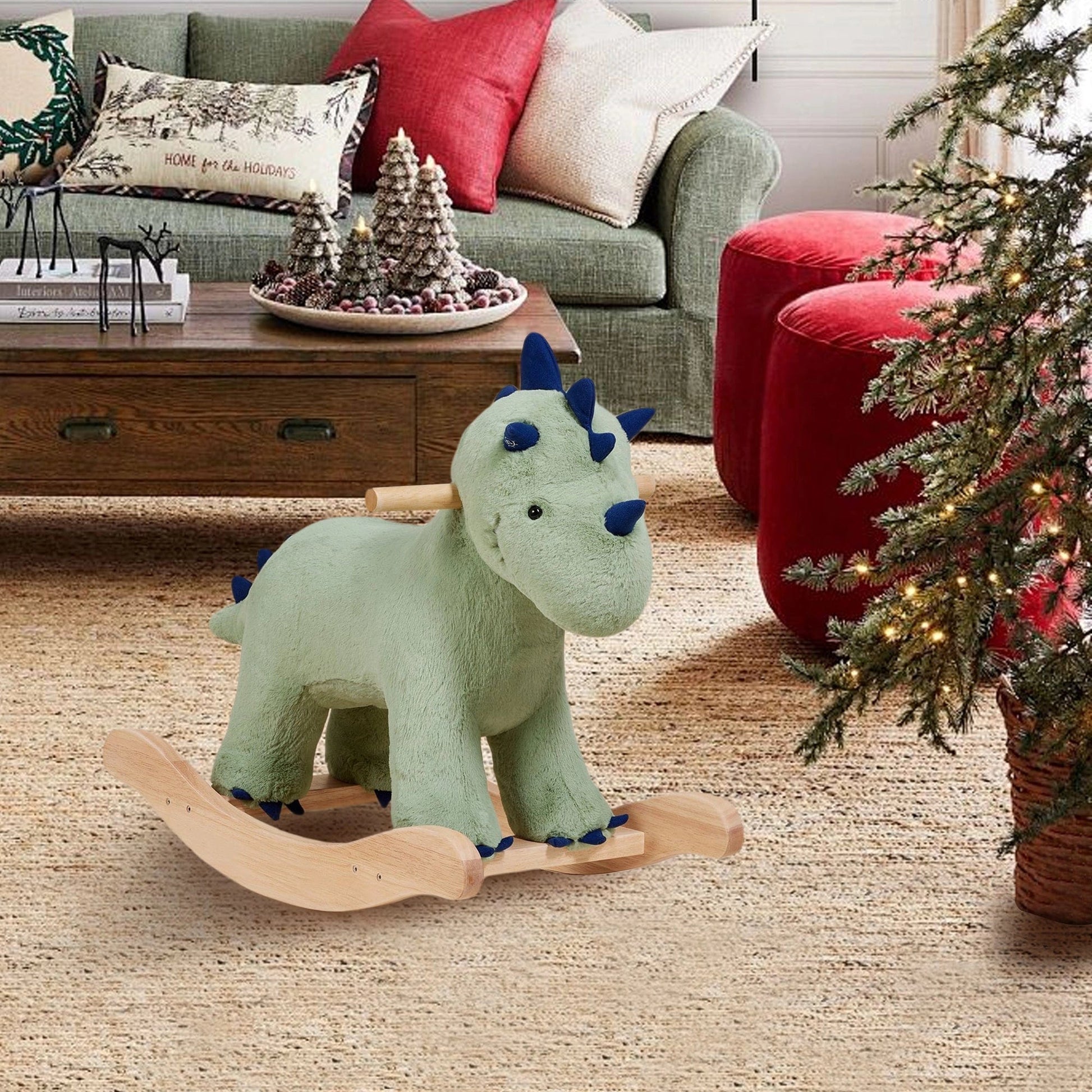 Dino Light-Up Plush Nursery Rocker