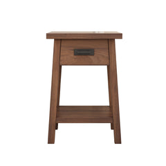 Holzoffer End Table with Drawer, Made with Solid Wood, Side Table for Living Room, Bedroom, and Offices