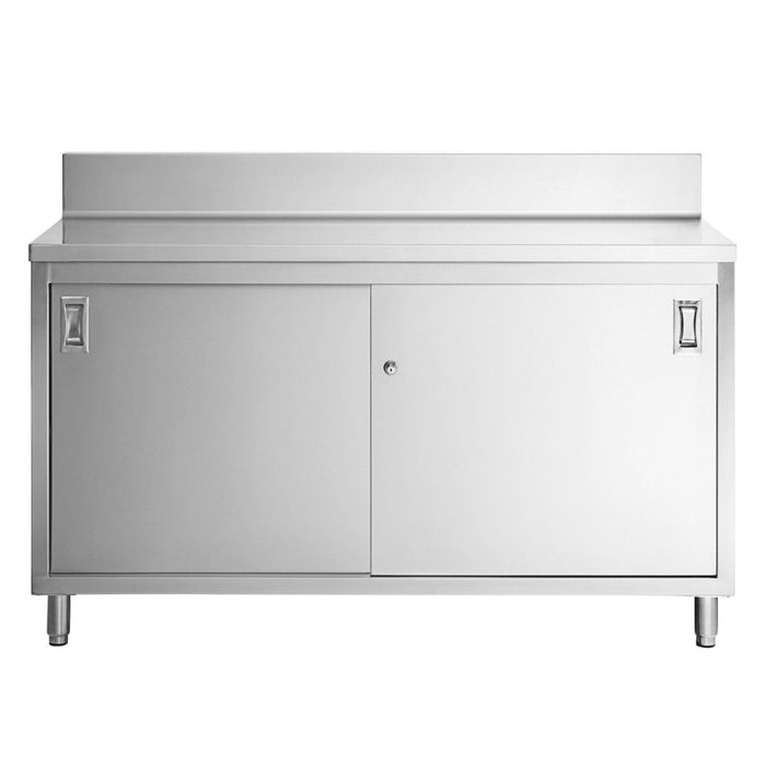 60" x 24" Stainless Steel Prep Table, 2 Shelf Enclosure