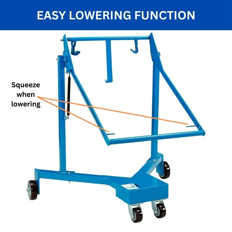 55 Gallon Rimmed Drum Spotter & Drum Palletizer 800 Lbs Capacity, Portable Drum Lifter