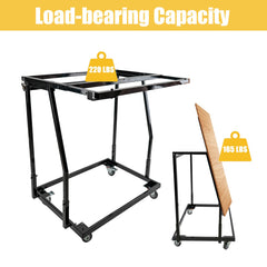 Holzoffer Panel Handler Cart and Shop Stand, Steel Tilting Panel Mover