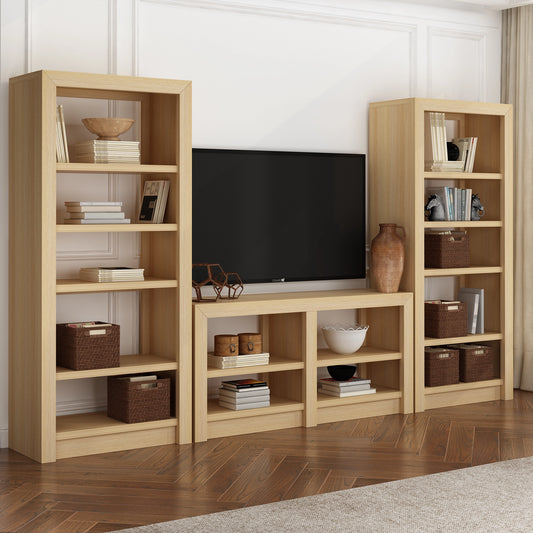 Holzoffer Modular, compact, and versatile TV Stand, Entertainment Center (122")