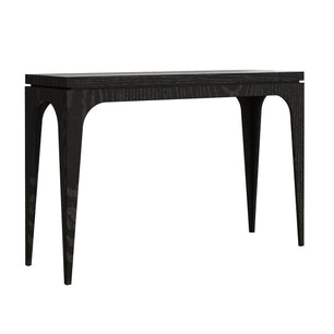 Holzoffer Organic Modern Rustic Charred Black Finished Console Table