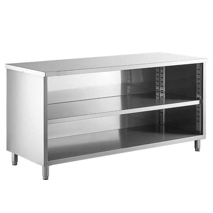 72" x 24" Stainless Steel Prep Table, 2 Shelf Enclosure