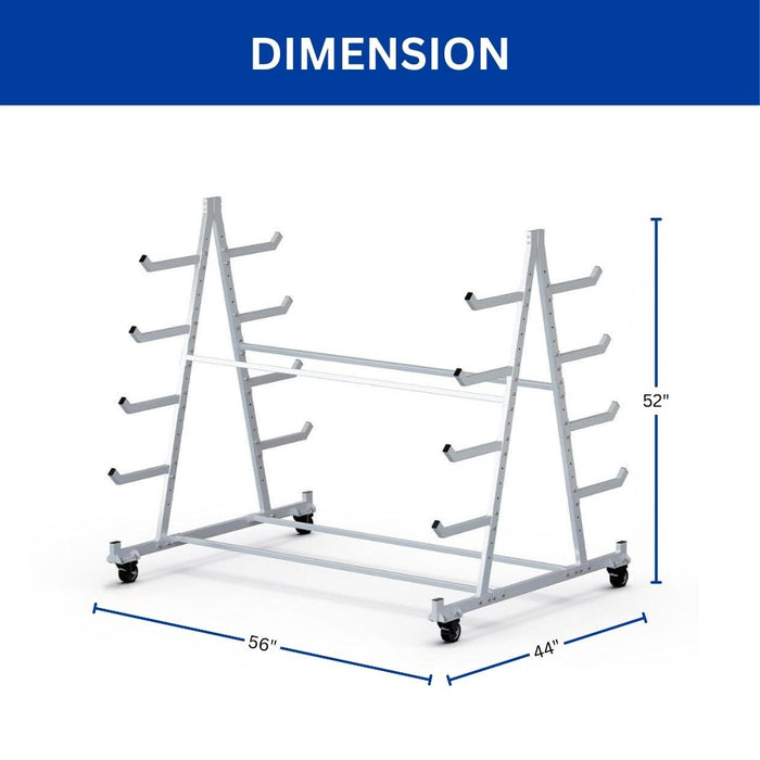 Horizontal Bar and Pipe Truck, 1000 lbs Load Capacity, 56"L x 44"W x 52"H