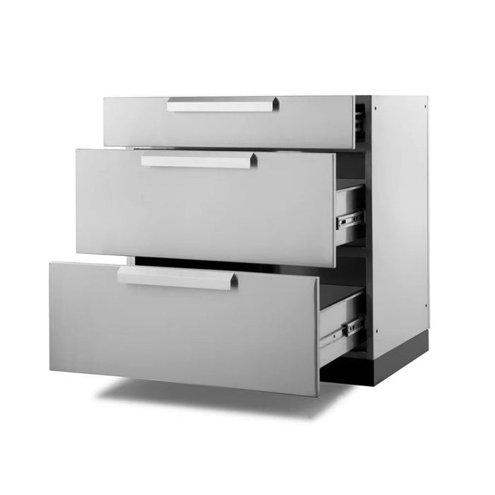3 Drawer Stainless Steel Kitchen Cabinet, 32"W x 23"D x 35"H, Outdoor Kitchen Cabinet