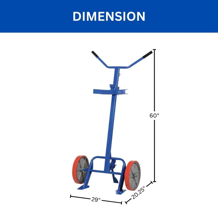 Drum Dolly for 30 and 55 Gallon Drums, 800 lb Load Capacity, 2 Wheels