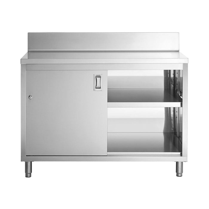 48" x 24" Stainless Steel Prep Table, 2 Shelf Enclosure