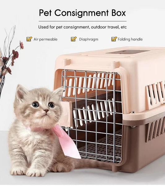 Holzoffer Pet Crate Airline Transport Cage Travel Carrier Dog Cat Traveling Camping