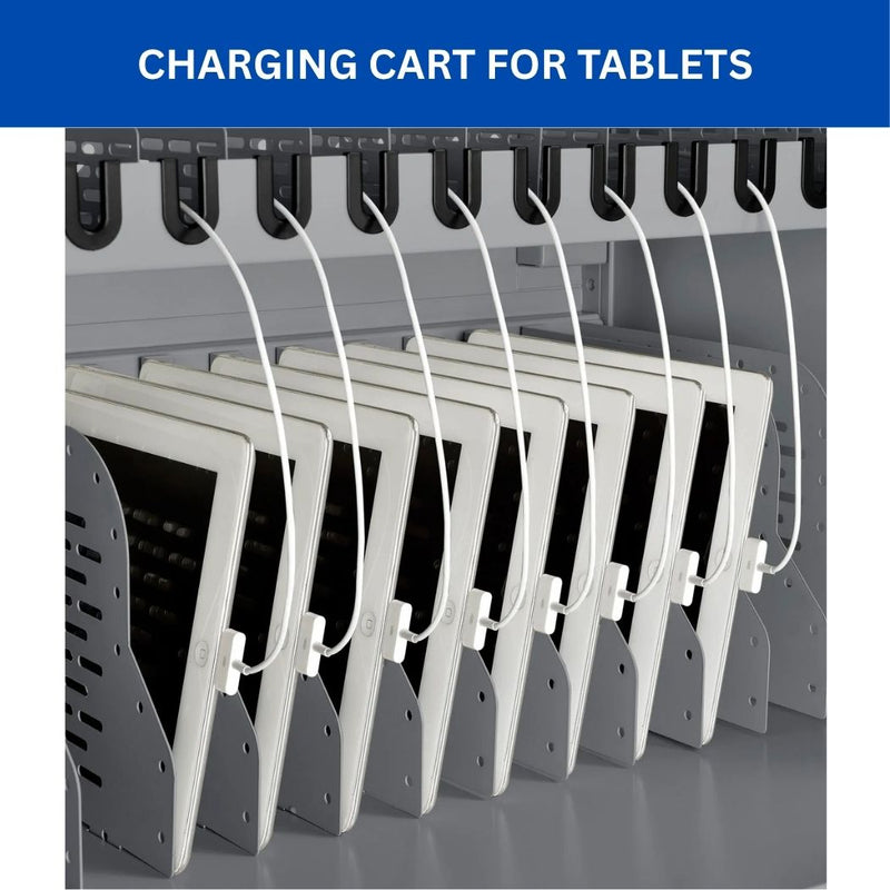 16 Devices Charging Cabinet 30"W x 18"D x 20"H, for Tablets and Laptops
