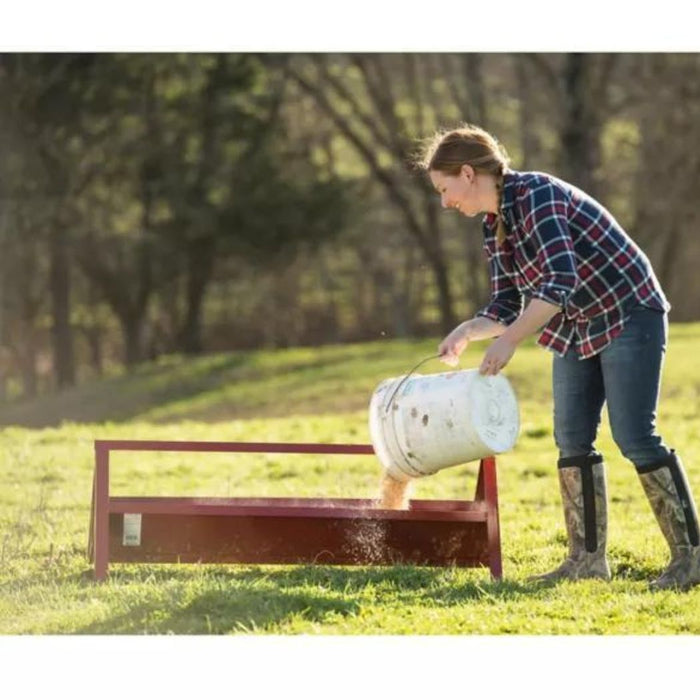 Steel Goat Trough Feeder, 4ft Grain Feeder