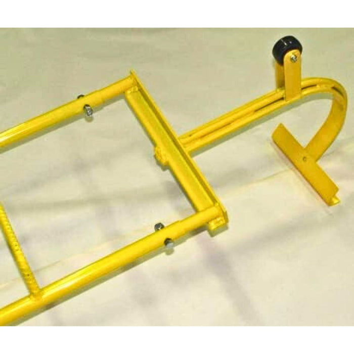 12' Chicken Ladder with Hook, Contains (2) 6' Roofing Ladder for Slopped Roof, Yellow