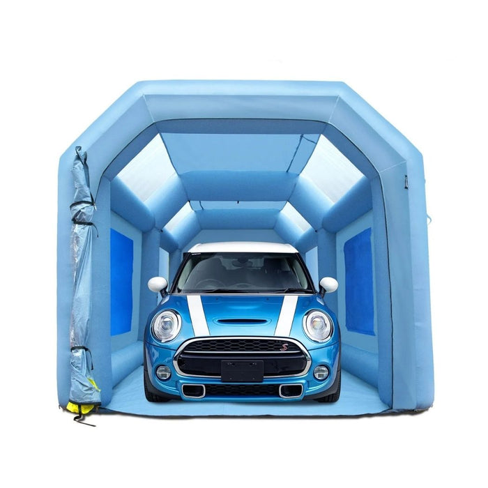 Inflatable Spray Booth 20'L x 10'W x 8'H with 480W + 750W Blowers, Spray Booth Tent Air Filter System – Car Paint Tent for Auto Painting, Car Parking Tent, Workstation, and Motorcycle Garage
