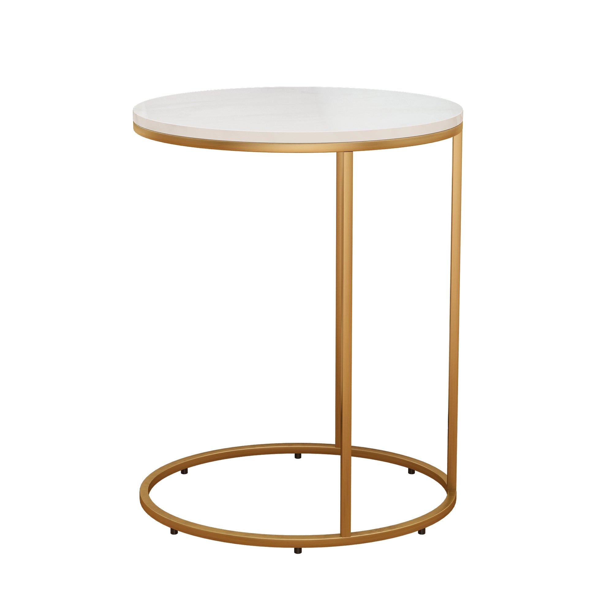 Holzoffer Oval Marble C-Table (19")