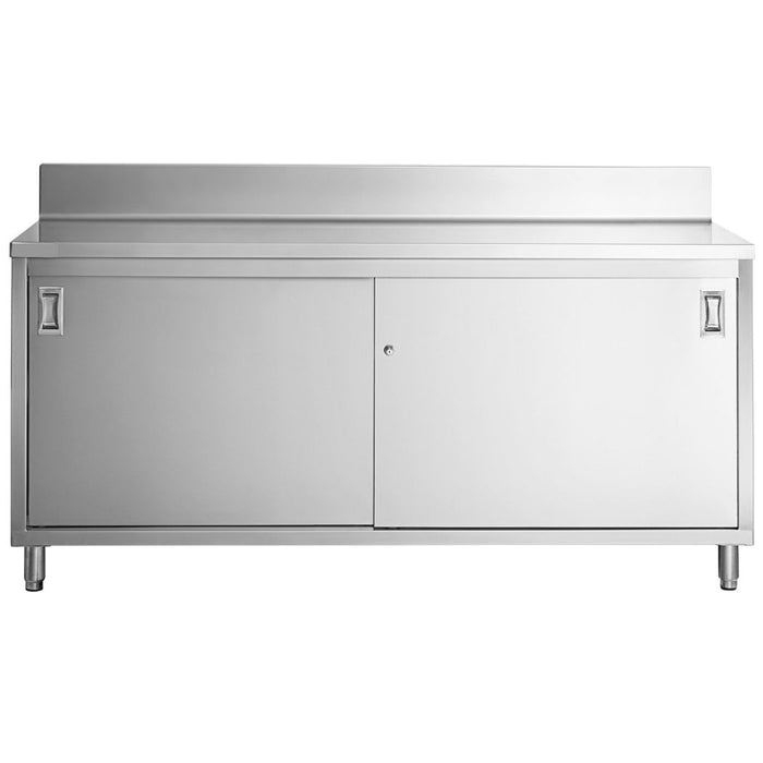 72" x 24" Stainless Steel Prep Table, 2 Shelf Enclosure