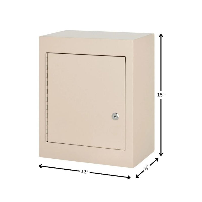 Narcotics Cabinet 12"W x 8"D x 15"H, Double Lock & Double Door, Fully Assembled