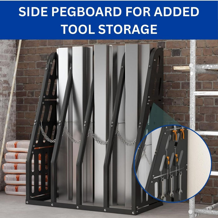 Vertical Bar Rack 6000 lbs Capacity, 4 Bays Storage Rack, 47"W x 24"D x 60"H