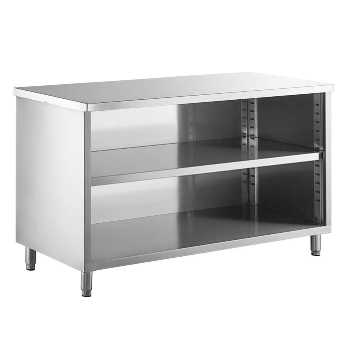 60" x 24" Stainless Steel Prep Table, 2 Shelf Enclosure