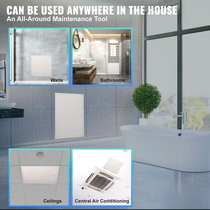 Lockable Access Panel for Drywall and Ceiling, White