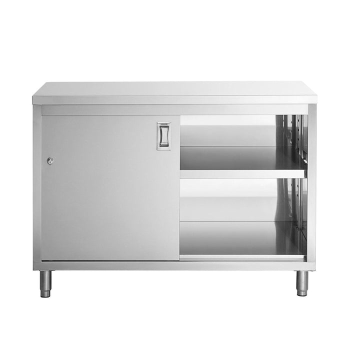 48" x 24" Stainless Steel Prep Table, 2 Shelf Enclosure