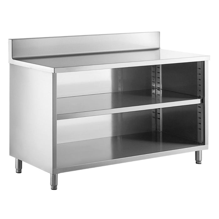 60" x 24" Stainless Steel Prep Table, 2 Shelf Enclosure
