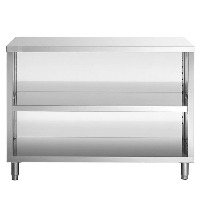 48" x 24" Stainless Steel Prep Table, 2 Shelf Enclosure
