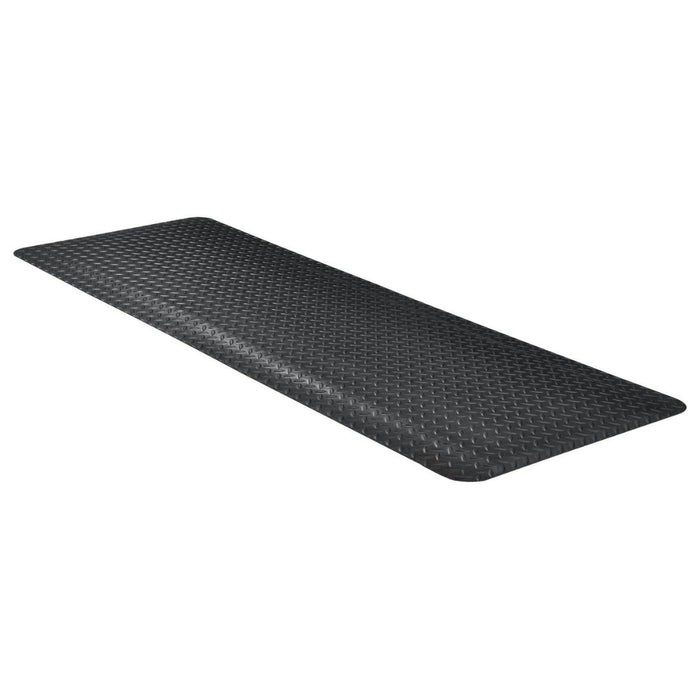 Diamond Plate Anti Fatigue Mat, 15/16" Thick, 2'W x 6'L, Black
