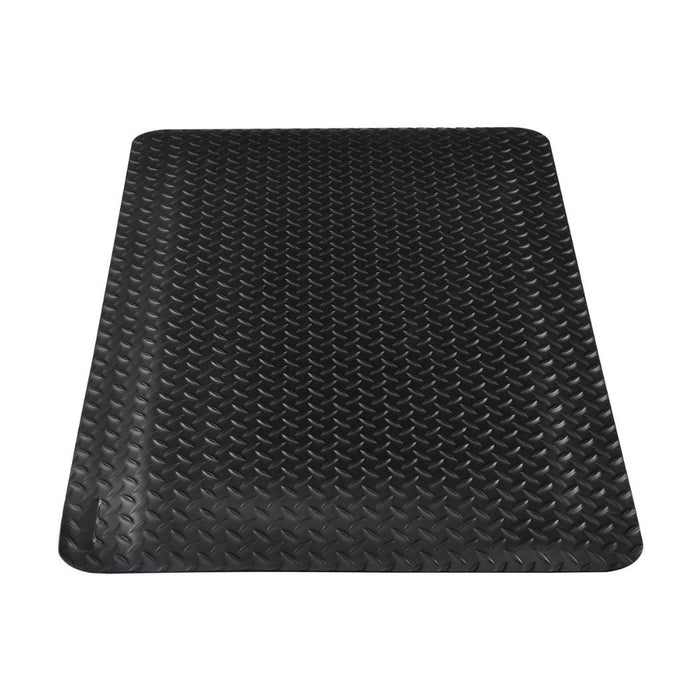 Diamond Plate Anti Fatigue Mat, 15/16" Thick, 2'W x 3'L, Black