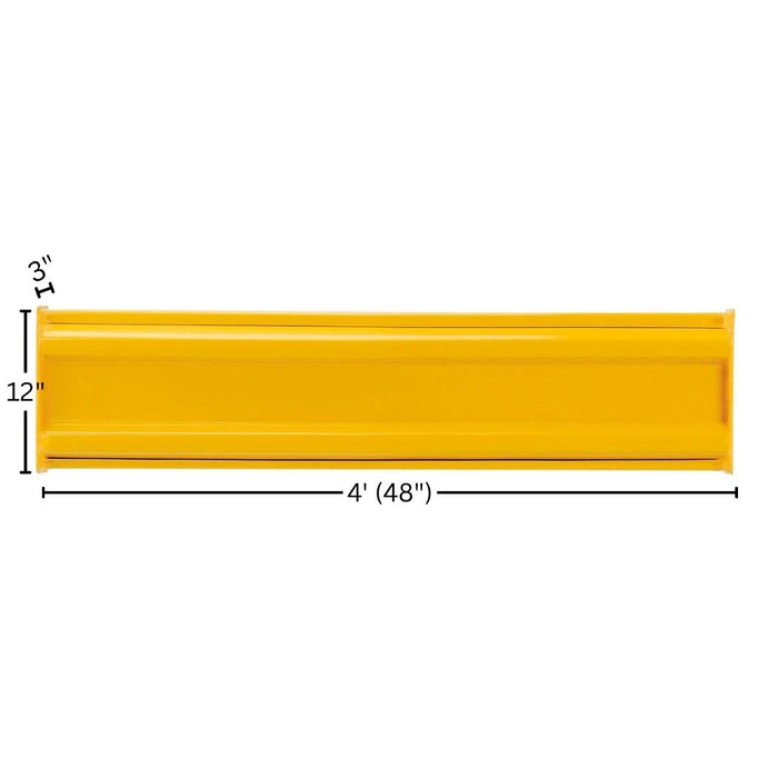 Steel Yellow Guard Rail, Double Rib, Available at 2'/3'/4'/5'/6' Length