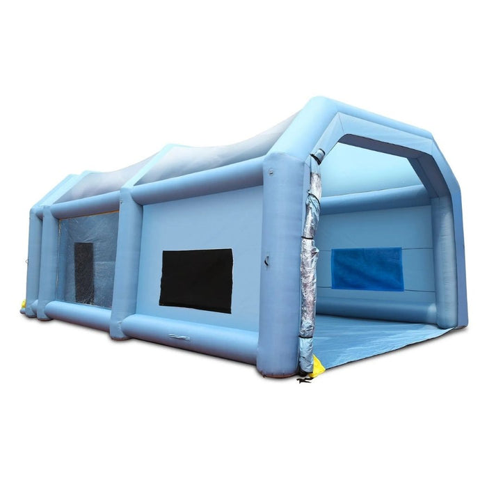 Inflatable Spray Booth 33'L x 20'W x 13'H with 750W + 1100W Blowers, Spray Booth Tent Air Filter System – Car Paint Tent for Auto Painting, Car Parking Tent, Workstation, and Motorcycle Garage