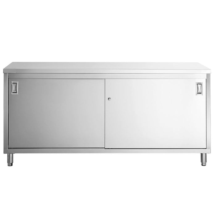 72" x 24" Stainless Steel Prep Table, 2 Shelf Enclosure
