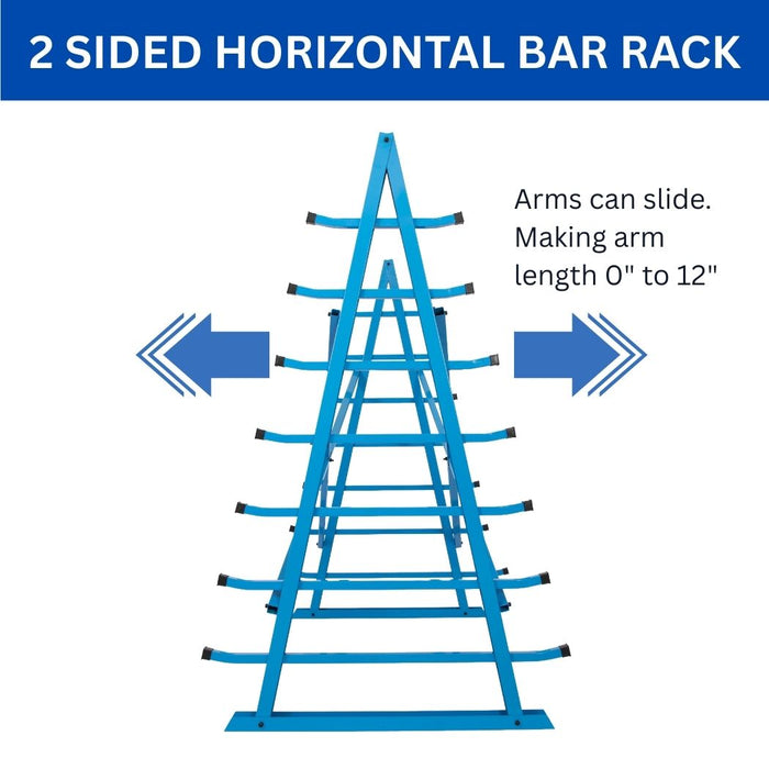 Horizontal Bar Storage Rack, 60"W x 36"D x 66"H, 2000 lbs Weight Capacity