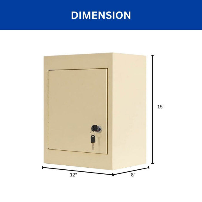 Narcotics Cabinet 12"W x 8"D x 15"H, Double Lock & Double Door, Fully Assembled