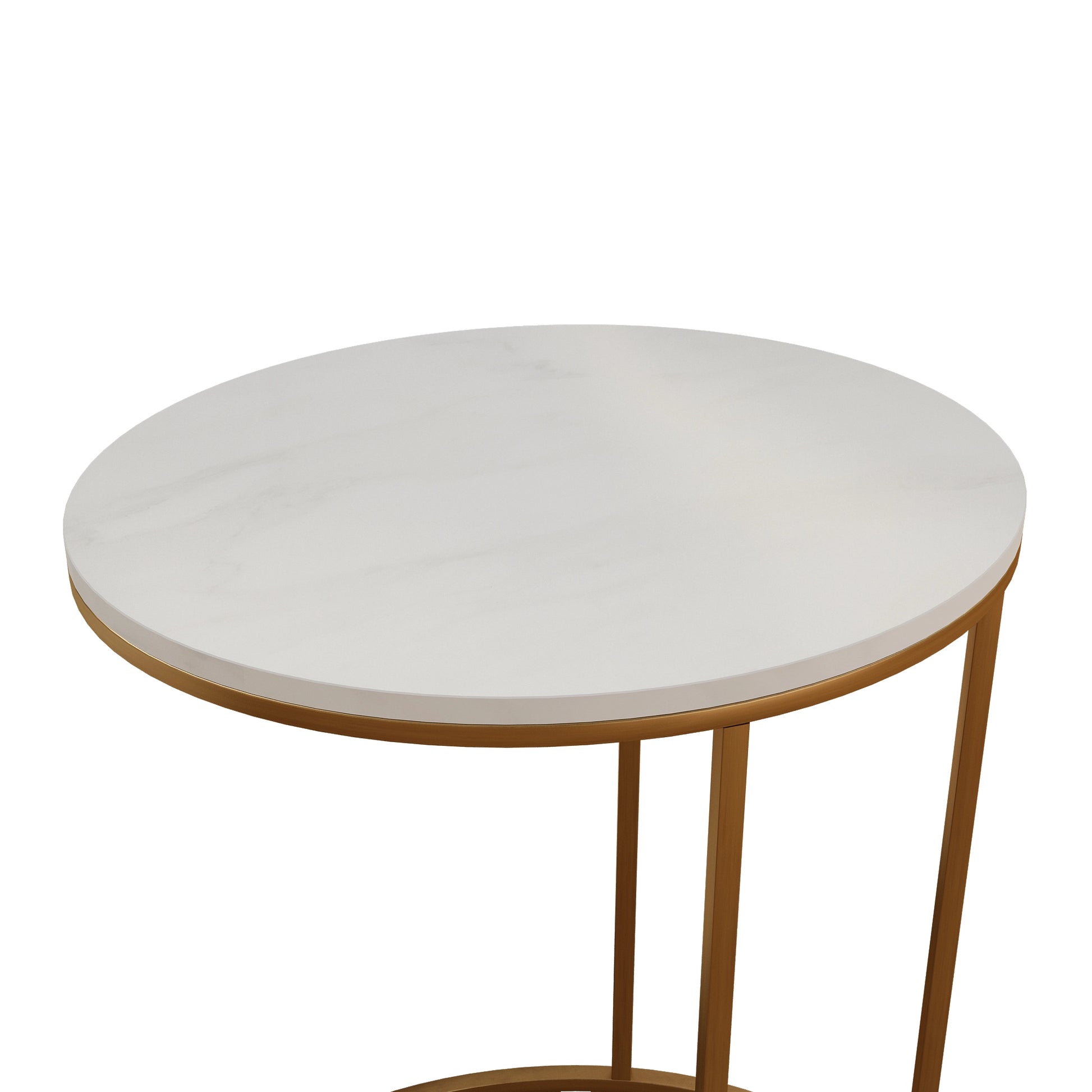 Holzoffer Oval Marble C-Table (19")