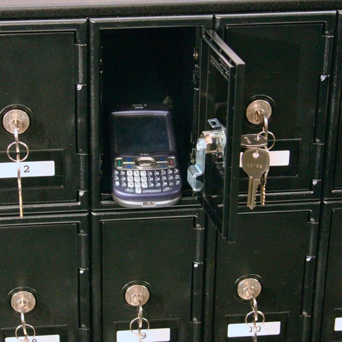 4-Tier 24 Door Cell Phone Locker w/ Key Locks, 22"L x 16"W x 26"H