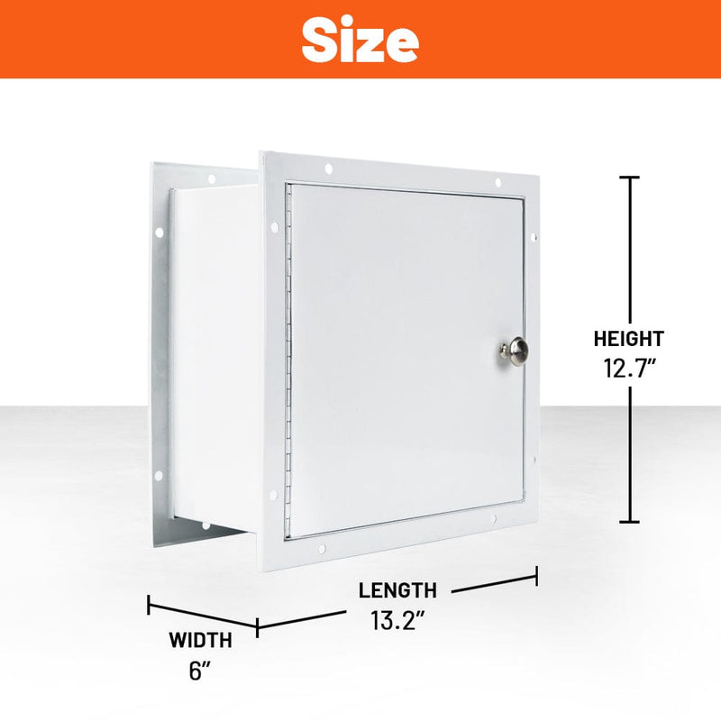 Recessed Specimen Pass-Thru Cabinet, 13.2"L x 6"W x 12.7"H