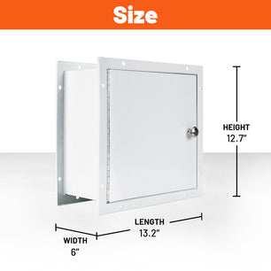 Holzoffer Specimen Box with Pass Tray, Window Pass Through Specimen Tray Box with Dual Sided Access Doors, 12.7” H x 13.2” W x 6” D