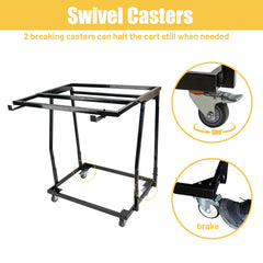 Holzoffer Panel Handler Cart and Shop Stand, Steel Tilting Panel Mover