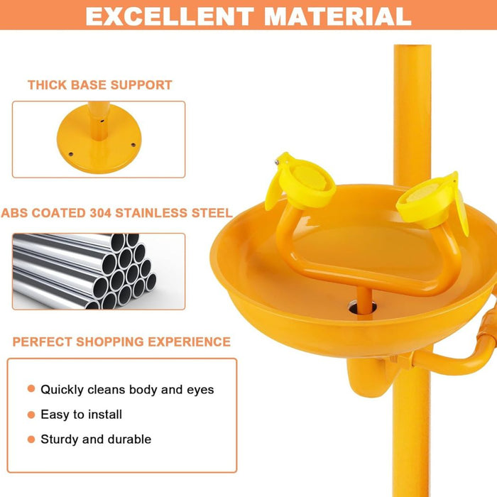 Floor Mount Eye Wash and Shower Station