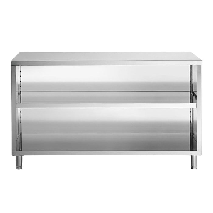 60" x 24" Stainless Steel Prep Table, 2 Shelf Enclosure