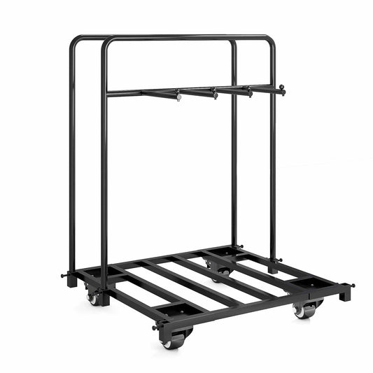 Holzoffer Folding Table and Chair Cart, Adjustable Folding Round Table Dolly with 500 LBS Load Capacity for 14 Tables, Heavy Duty Metal Folding Table Holder, Folding Table Storage Rack with Locking Wheels