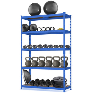 Holzoffer Holzoffer Metal Shelving Unit, Heavy Duty Adjustable Storage Rack, 5-Tier 17.5